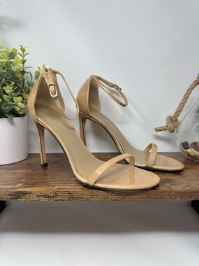 Stuart Weitzman Nudist Ankle-Strap Stiletto‎ 4” Heels Size 9M Elegant Designer